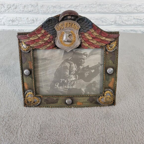 United States Army Military Picture Photo Frame 7"x5" Rainbow Free Standing S10E - Picture 1 of 11